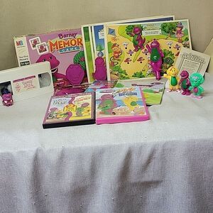 Vintage Milton Bradley Barney Light&Learn ,2 dvd's, book, cookie cutters, game